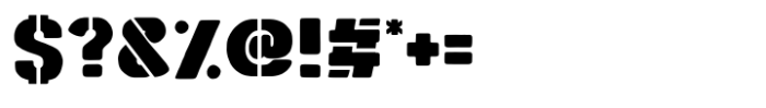 Outset Stencil Heavy Font OTHER CHARS