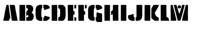 Outset Stencil Heavy Font UPPERCASE