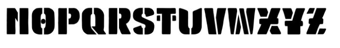 Outset Stencil Heavy Font UPPERCASE
