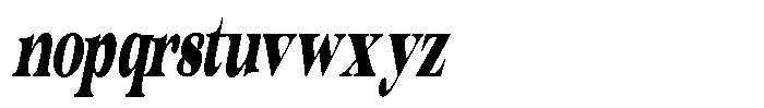 Outta Sight V2 Contrast XCn Italic Font LOWERCASE