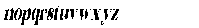 Outta Sight V2 Extra Condensed Italic Font LOWERCASE