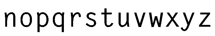 Overpass Mono Variable Bold Font LOWERCASE