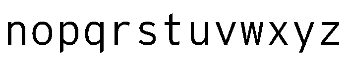 Overpass Mono Variable Light Font LOWERCASE