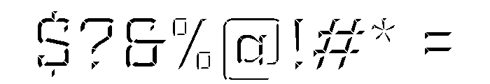 Overtime Lcd Regular Font OTHER CHARS