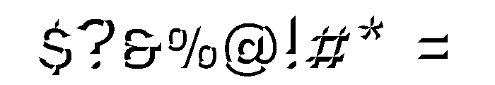 Overtime Lcd Semibold Font OTHER CHARS