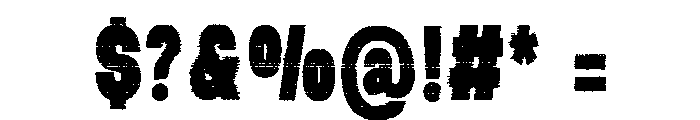 Overush Bad Print Regular Font OTHER CHARS