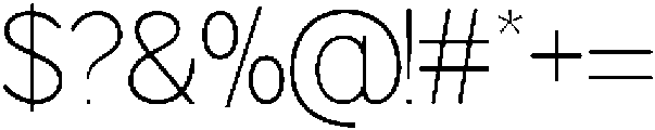 OV movga Thin otf (100) Font OTHER CHARS