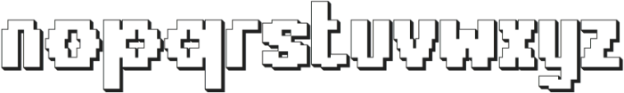 Overbit Shadow otf (400) Font LOWERCASE