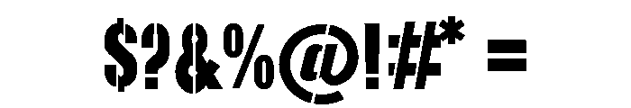 Overlord Stencil Regular Font OTHER CHARS