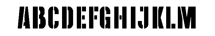 Overlord Stencil Regular Font UPPERCASE