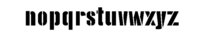 Overlord Stencil Regular Font LOWERCASE