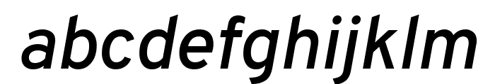 Overpass SemiBold Italic Font LOWERCASE