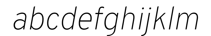 Overpass Thin Italic Font LOWERCASE