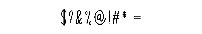 Overthingking Font OTHER CHARS