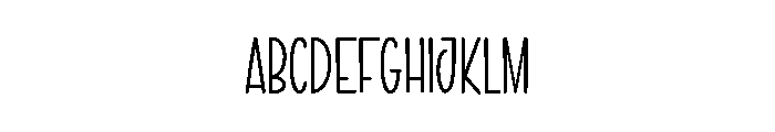 Overthingking Font UPPERCASE