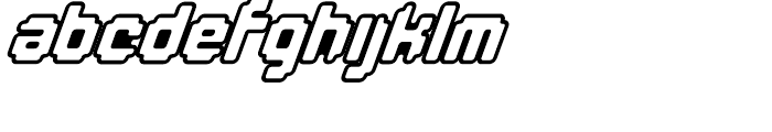 Overbyte Off Italic Font LOWERCASE