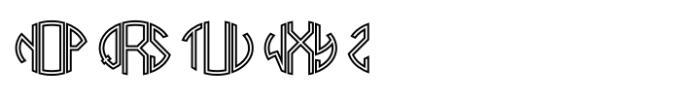 Oval Monogram Inline Font LOWERCASE