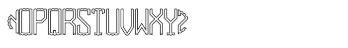 Oval Scalloped MNG Outlined Font UPPERCASE