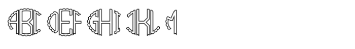 Oval Scalloped MNG Outlined FONT