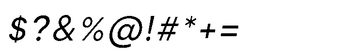 Ovelion Thin Italic Font OTHER CHARS