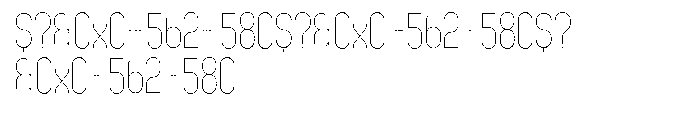 Oval Thin Font OTHER CHARS