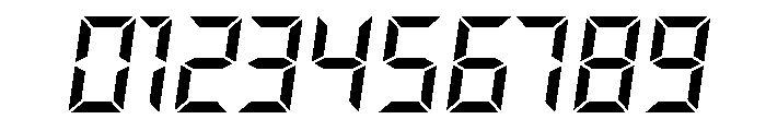 Overtime LCD Bold Italic Font OTHER CHARS