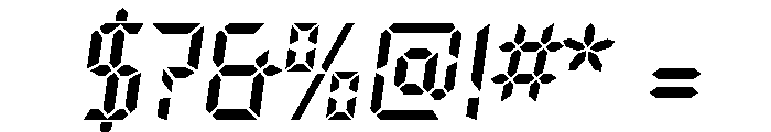 Overtime LCD Bold Italic Font OTHER CHARS