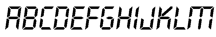 Overtime LCD Bold Italic Font UPPERCASE