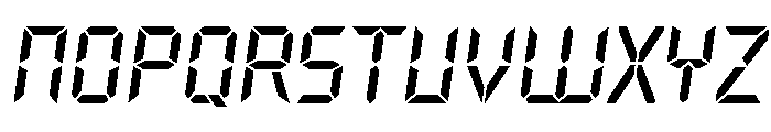 Overtime LCD Bold Italic Font UPPERCASE