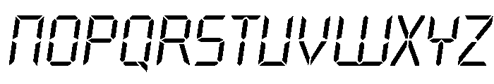 Overtime LCD Light Italic Font LOWERCASE