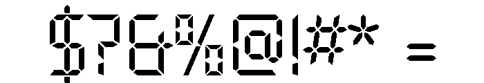 Overtime LCD Light Font OTHER CHARS