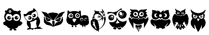 Owl Set Font OTHER CHARS