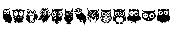 Owl Set Font UPPERCASE