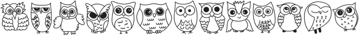 Owl Regular otf (400) Font UPPERCASE