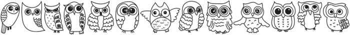 Owl Regular otf (400) Font UPPERCASE