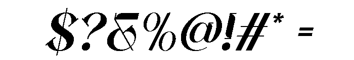 Oxelar Italic Font OTHER CHARS