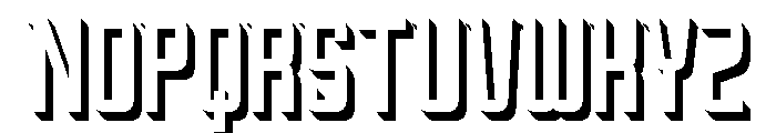 Oxyden Shadow Font UPPERCASE