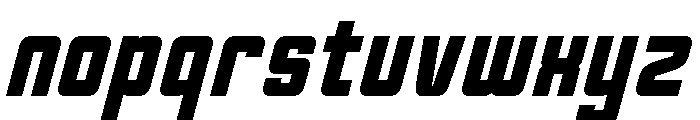 Oxyden Slant Bold Font LOWERCASE