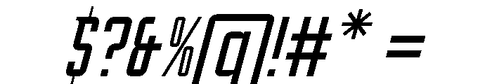 Oxyden Slant Light Font OTHER CHARS
