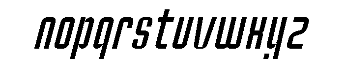 Oxyden Slant Light Font LOWERCASE