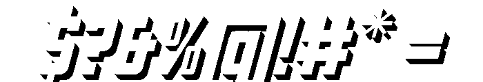 Oxyden Slant Shadow Bold Font OTHER CHARS