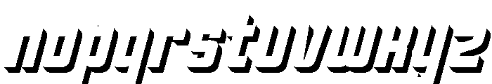 Oxyden Slant Shadow Bold Font LOWERCASE