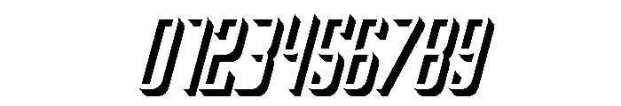 Oxyden Slant Shadow Light Font OTHER CHARS