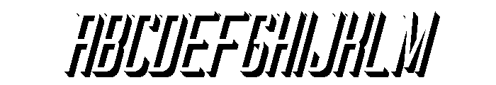 Oxyden Slant Shadow Light Font UPPERCASE