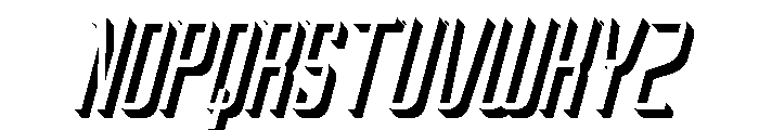 Oxyden Slant Shadow Light Font UPPERCASE
