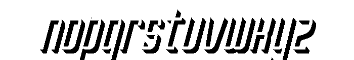 Oxyden Slant Shadow Light Font LOWERCASE