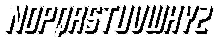 Oxyden Slant Shadow Font UPPERCASE