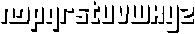 Oxyden Shadow Bold otf (700) Font LOWERCASE