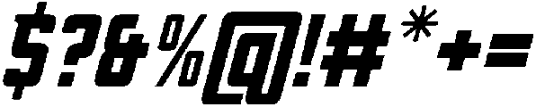 Oxyden Slant Bold otf (700) Font OTHER CHARS