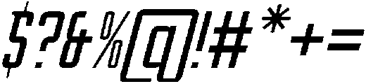 Oxyden Slant Light otf (300) Font OTHER CHARS
